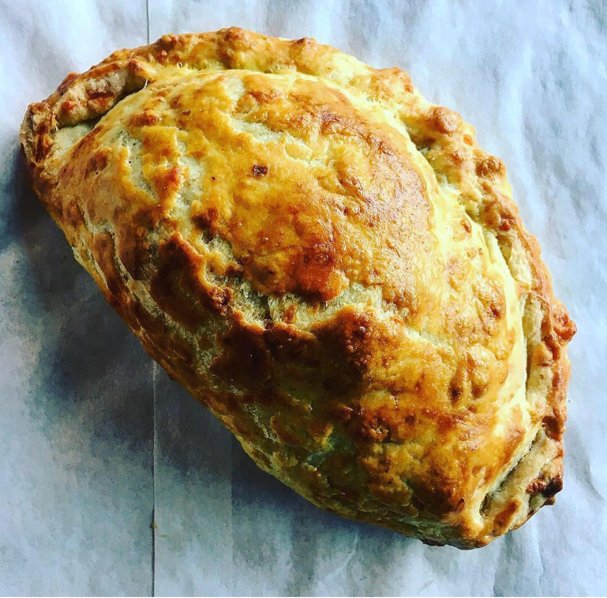 Cheddar potato onion pastie the artisan at home